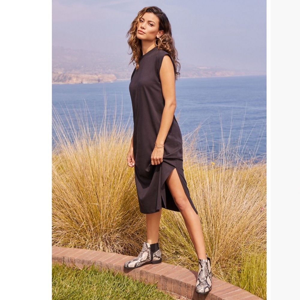 JustFab NWOT Women’s Large | Black Easy T-Shirt Dress  | Comfy 100% Cotton